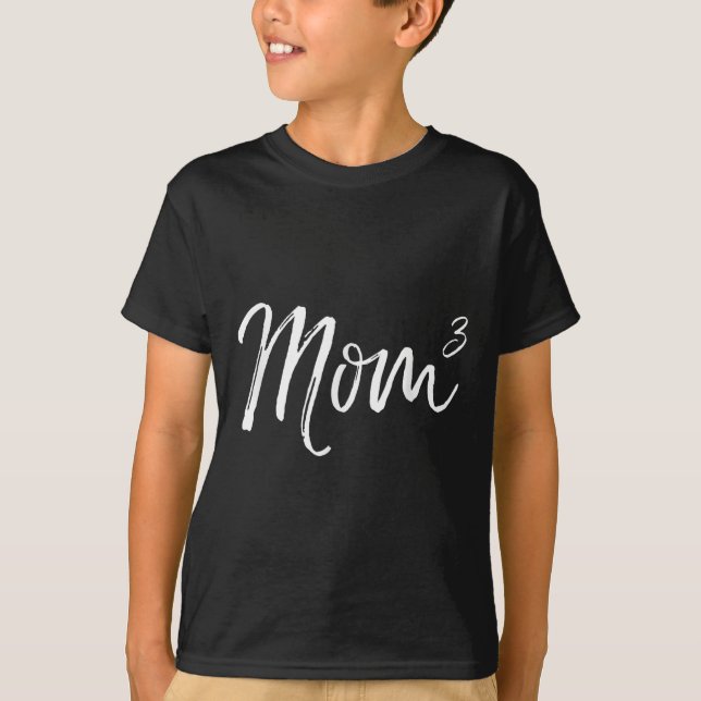 Mom Cubed Triplet Mom Of 3 Third Child Announcemen T Shirt (Framsida)