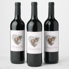 Mom Custom Name & Photo | Personalized Wine Label Vinflaska Etikett