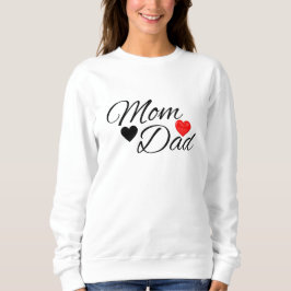 Mom & Dad Hearts - Elegant Typography Family Love T Shirt