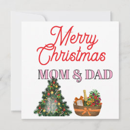 MOM & DAD Merry Christmas   Kort