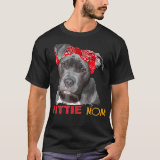 Mom Doggie Wife Dog Owner Pitbull Pittie T Shirt