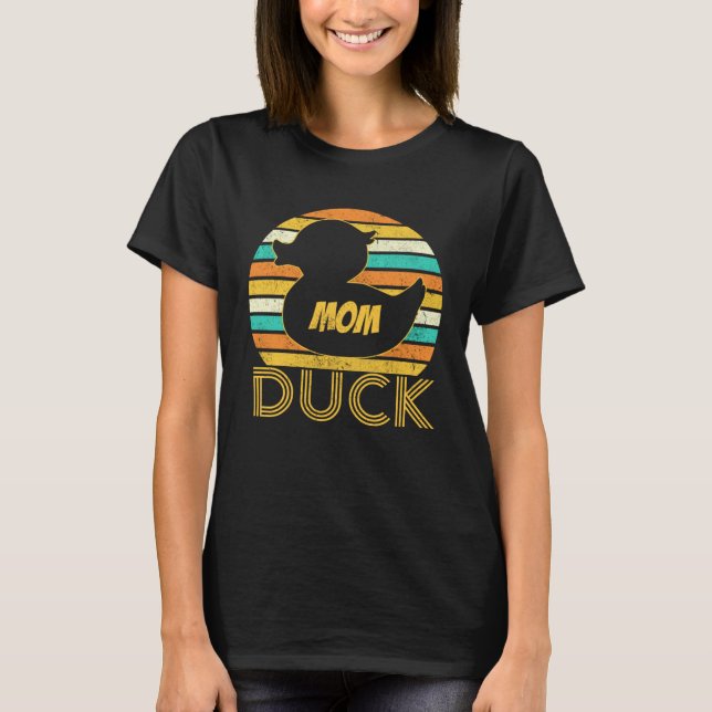 Mom Duck Rubber Duck Matching Family Cute T Shirt (Framsida)