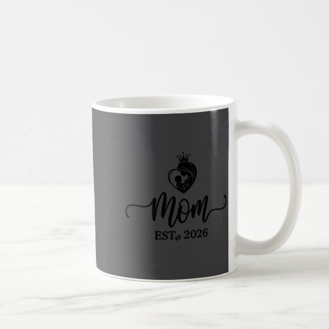 Mom Est 2026 Shirt New Moms Dads Matching Mother T Kaffemugg (Höger)