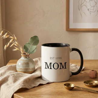 Mom Est Year Timeless Motherhood Milestone Mugg