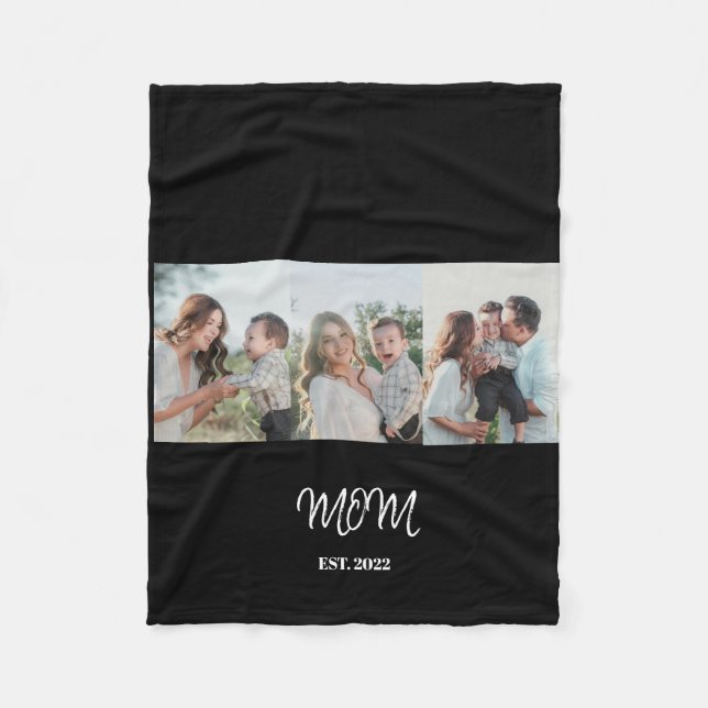 Mom Established, 3-Photo Fleece Blanket (Framsidan)