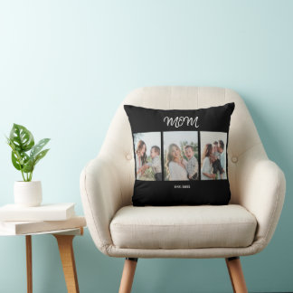 Mom Established, 3-Photo Throw Pillow Kudde