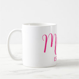 Mom Established Big Script New Mom Gift Kaffemugg