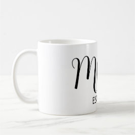 Mom Established Big Script New Mom Gift  Kaffemugg
