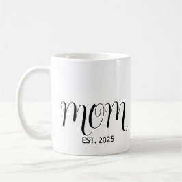 Mom Established Black Scrip New Mom Gift  Kaffemugg