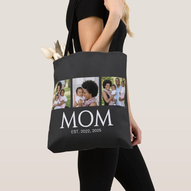 Mom Established Caps Black 3 Photo Tote Väska (Närbild)