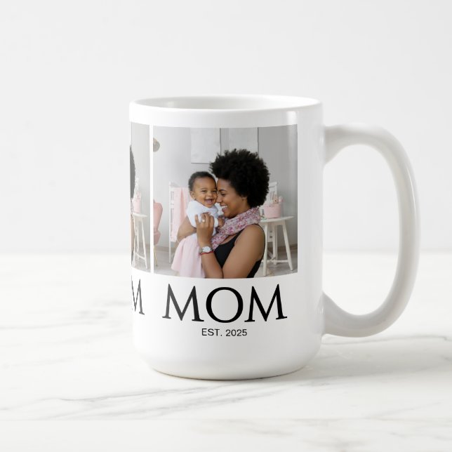 Mom Established Classic Caps White Photo Kaffemugg (Höger)