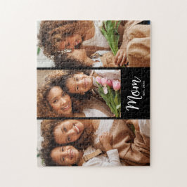 Mom Established Date Script 3 Photo Bold Modern Pussel