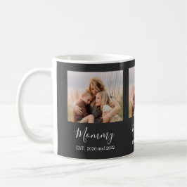 Mom Established Elegant Photo Script Black Kaffemugg