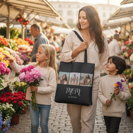 Mom Established Graceful Script Black 3 Photo Tygkasse