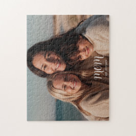 Mom Established Graceful Script Photo Pussel