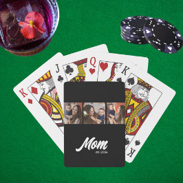 Mom Established Modern Black Photo Casinokort