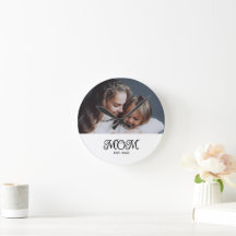 Mom Established Modern Black Script Photo