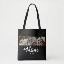 Mom Established Modern Bold Script Black 3 Photo Tygkasse