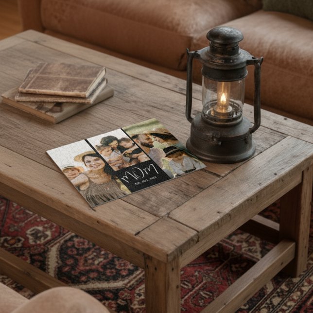 Mom Established Modern Script 3 Photo Pussel (Skapare uppladdad)