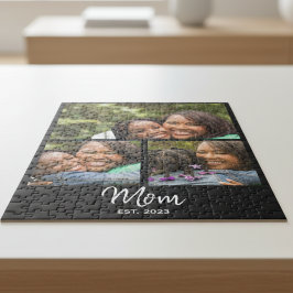 Mom Established Modern Script Black 3 Photo Pussel