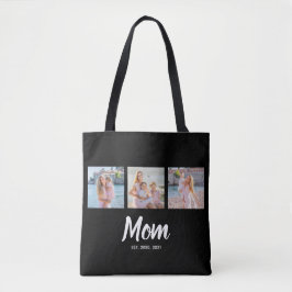 Mom Established Modern Script Black 3 Photo Tygkasse