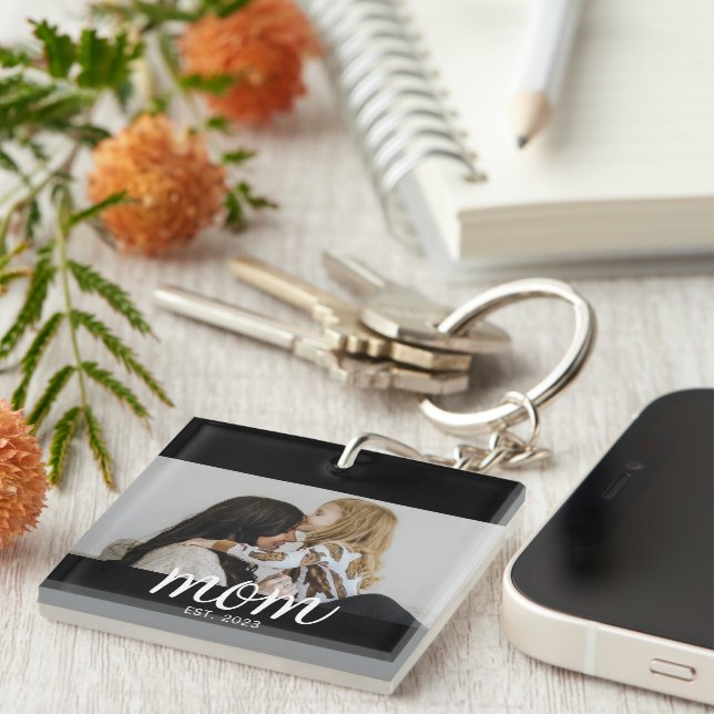 Mom Established Modern Script Photo (Högra Framsidan)