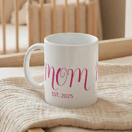 Mom Established New Mom Gift Coffee Mug Kaffemugg