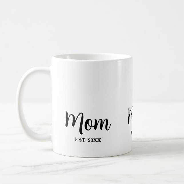Mom Established New Mom Gift Kaffemugg (Vänster)