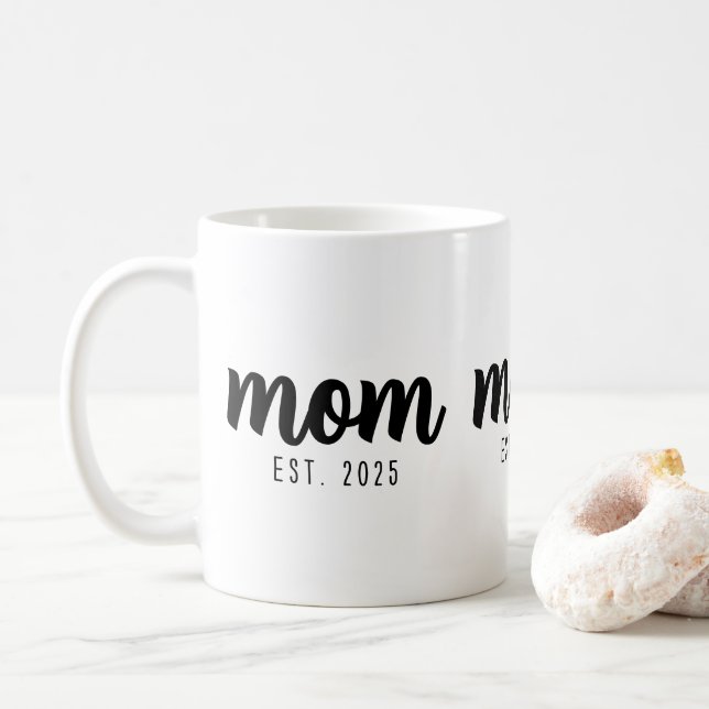 Mom Established New Mom Gift  Kaffemugg (Med munk)