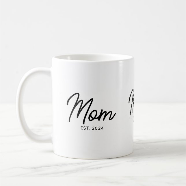 Mom Established New Mom Gift Kaffemugg (Vänster)
