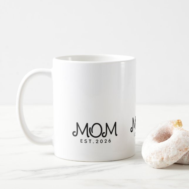 Mom Established New Mom Gift Kaffemugg (Med munk)
