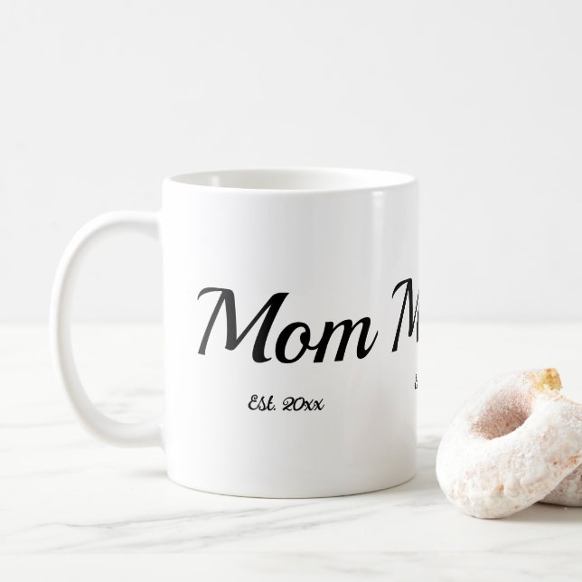 Mom Established New Mom Gift  Kaffemugg (Med munk)