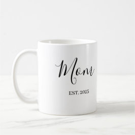 Mom Established New Mom Gift Minimalist Kaffemugg