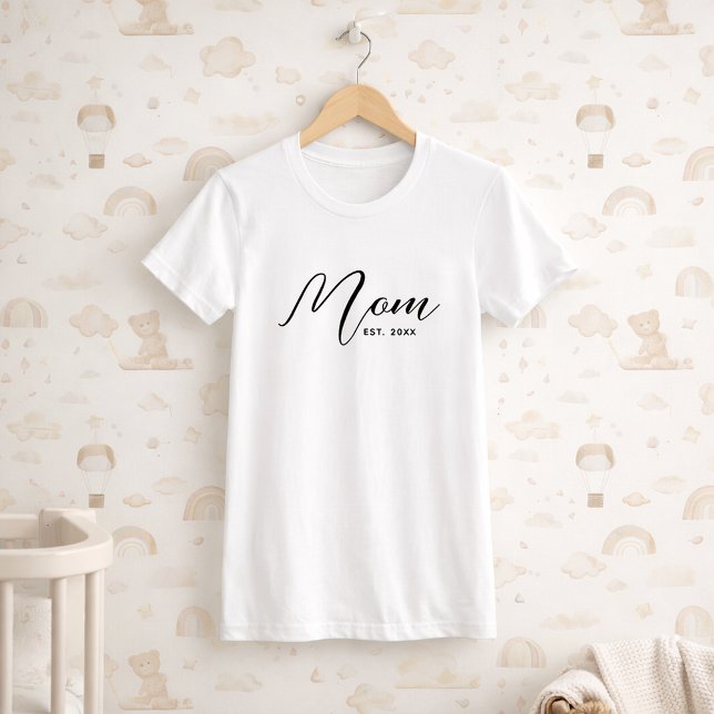 Mom Established New Mom Gift Personalized T Shirt (Skapare uppladdad)