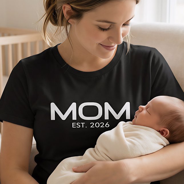 Mom Established New Mom Gift T-Shirt (Skapare uppladdad)