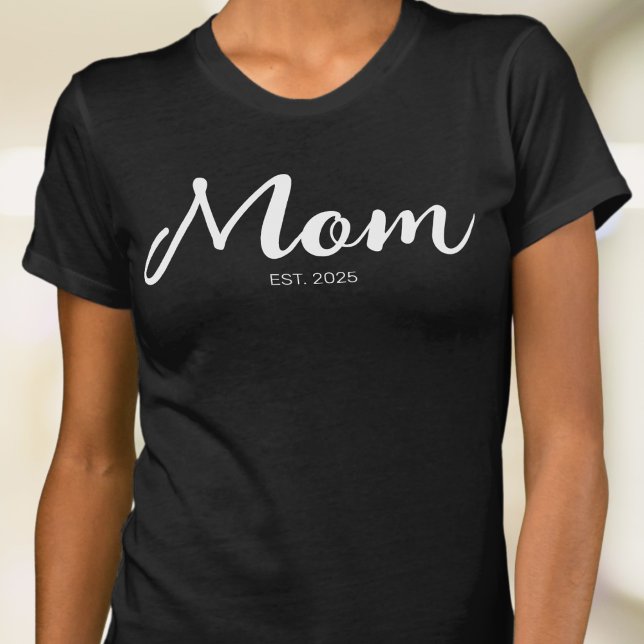 Mom Established New Mom Gift  T Shirt (Skapare uppladdad)
