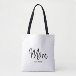 Mom Established New Mom Gift Tote Bag Tygkasse