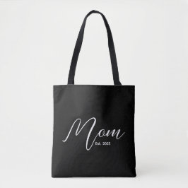 Mom Established New Mom Gift Tote Bag Tygkasse