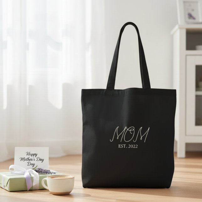 Mom Established New Mom Gift Tote Bag Tygkasse (Skapare uppladdad)