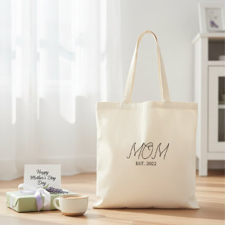 Mom Established New Mom Gift Tote Bag Tygkasse