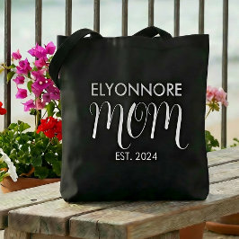 Mom Established New Mom Gift White Custom Name  Tygkasse
