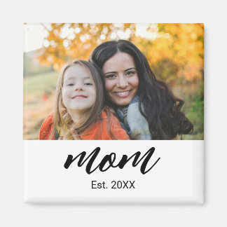 Mom Established Photo Gift Magnet