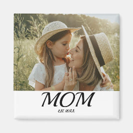 Mom Established Photo Gift Magnet