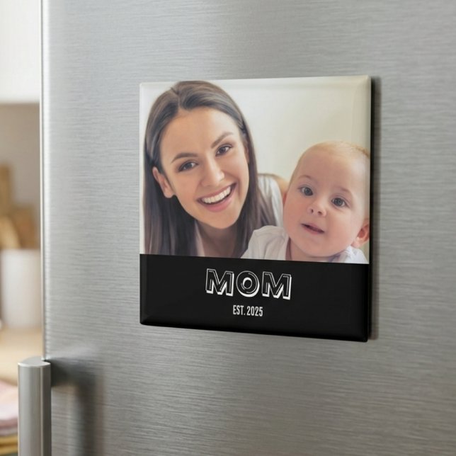 Mom Established Photo Gift Magnet (Skapare uppladdad)