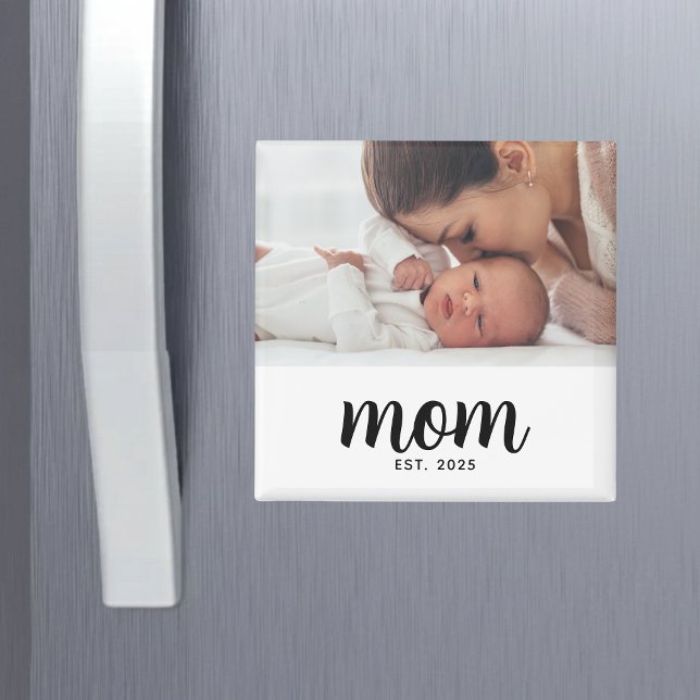 Mom Established Photo Gift Magnet (Skapare uppladdad)