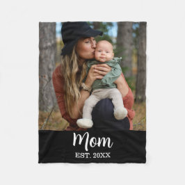 Mom Established Photo Mother's Day  Fleecefilt