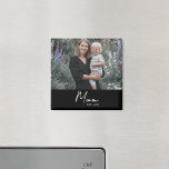 Mom Established Photo Mother's Day  Magnet<br><div class="desc">Celebrate the year she officially became a Mom with this stylish and thoughtful magnet. Featuring a modern, clean design, the word "Mom" is boldly displayed with "Est." followed by the customizable year. Your favorite mom photo completes the design in a large format that takes center stage. It's the perfect gift...</div>