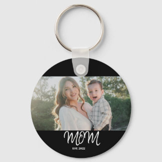 Mom Established, Photo, Script, Key Chain Nyckelring