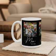 Mom Established Script 3 Photo Black