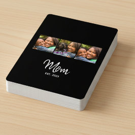 Mom Established Script Black 3 Photo  Casinokort